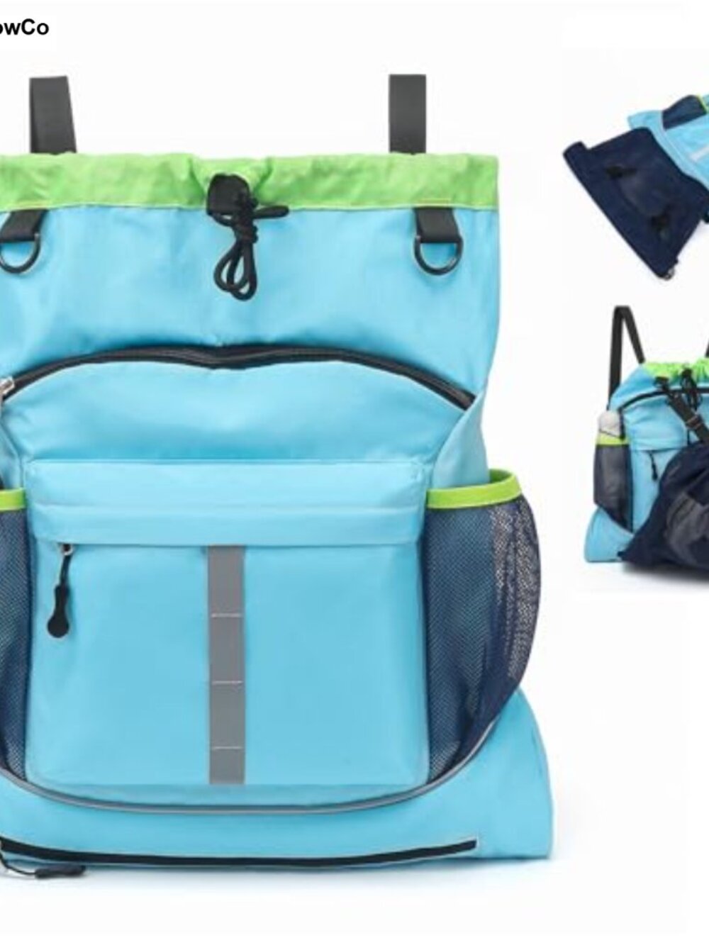 Waterproof Drawstring Backpack 20L Gym Bag Wet Dry Nylon